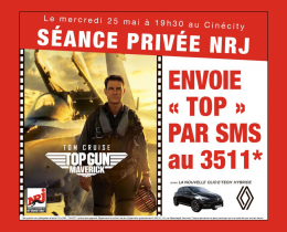 NRJ t’invite à la séance privée de TOP GUN 2 !
