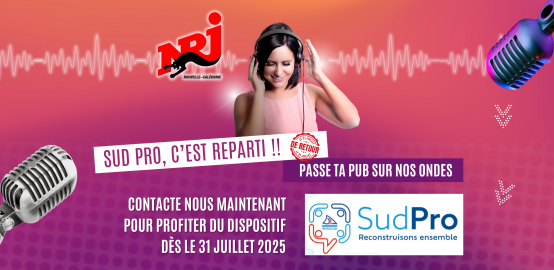 Sud Pro revient le 31 juillet : prépare ton devis avec NRJ Nouvelle-Calédonie