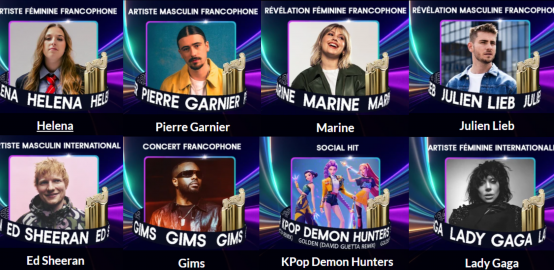 NRJ Music Awards 2025 : Helena, Ed Sheeran et Gims triomphent à Cannes !